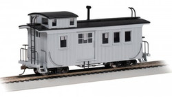 Bachmann USA Wood Side-Door Caboose - Painted Unlettered - Grey On30 Gauge 26704