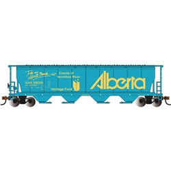 Bachmann USA Canadian 4-Bay Cylindrical Grain Hopper Alberta Vermillion River N 19158
