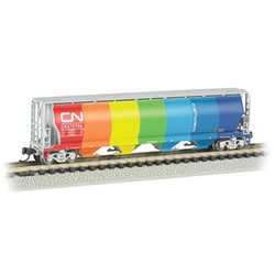 Bachmann USA Canadian 4-Bay Cylindrical Grain Hopper CNat Demonstrator N 19151