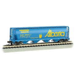 Bachmann USA Canadian 4-Bay Cylindrical Grain Hopper - Alberta N Gauge 19155