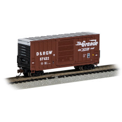 Bachmann USA Hi-Cube Box Car - Rio Grande #67422 - Brown N Gauge 18253