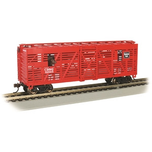 上品コーデはコレで安心！ Car Stock 40' USA Bachmann - Cattle With #52025 CB&Q 鉄道模型