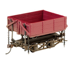 Bachmann USA Wood Side-Dump Car - Oxide Red (3/Box) On30 Gauge 29801