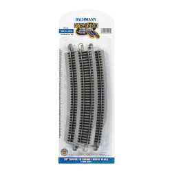 Bachmann USA 28' Radius 18 Degree Curved Track (4/Card) HO Gauge 44506