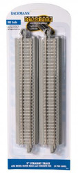 Bachmann USA 9' Straight Track - Concrete Sleepers (4/Card) HO Gauge 44711