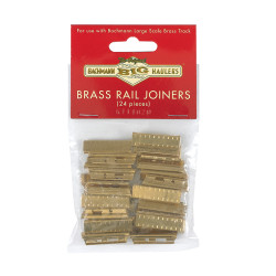 Bachmann USA Brass Rail Joiners (24/Bag) G Gauge 94657