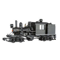 Bachmann USA Two-Truck Climax Black Unlettered White Trim G Gauge 85097