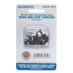 Bachmann USA EZ Mate MkII Mag Knuckle Hook And Loop (3 Pair/Pack) HO Gauge 78979