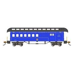 Bachmann USA Old Time Coach Clerestory Roof Combine B&O Royal Blue HO 15205