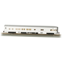 Bachmann USA 85' Smooth-Side Observation Car Painted, Unlettered Aluminium HO 14308