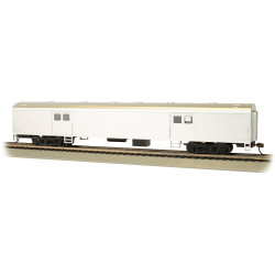 Bachmann USA 72' Smooth-Side Baggage Car Painted, Unlettered Aluminium HO 14405