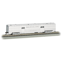 Bachmann USA 85' Streamline Fluted 2-Door Baggage Car - Santa Fe N Gauge 14651