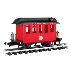 Bachmann USA Li'l Big Haulers Coach Short Line Railroad Red w/Black Roof G 97089