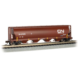 Bachmann USA Canadian 4-Bay Cylindrical Grain Hopper CN #377375 Oxide Red N 19161