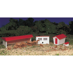 Bachmann USA Farm Buildings with Animals HO Gauge 45152