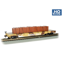 Bachmann USA 52' Flat Car - Desert Camouflage with Crates HO Gauge 18934
