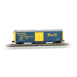 Bachmann USA 50' Plug-Door Track Cleaning Box Car B&O (Blue & Yellow) N 16368
