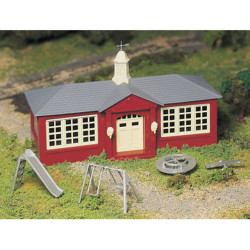 Bachmann USA School House with Playground Equipment O Gauge 45611