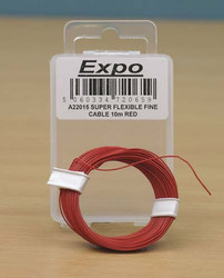 Expo Tools Super Flexible Fine Cable Red 10 Metre A22015.