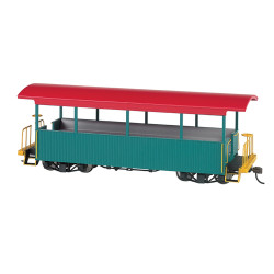 Bachmann USA Open Excursion Car - Green with Red Roof On30 Gauge 26001