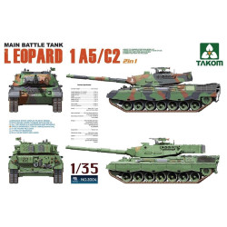 Takom 2004 Leopard 1 A5/C2 MBT 2 in 1 1:35 Model Kit