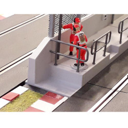SLOT TRACK SCENICS PL/PWE Pit Wall Ends with Railings - for Scalextric