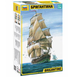 ZVEZDA Z9011 Brigantine (Two Mast Sailing Vessel) 1:100 Plastic Model Kit
