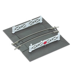 PECO ST-266 Curved (No.1 Rad.) Level Crossing w/2 Ramps & 4 Gates Setrack OO/HO Track