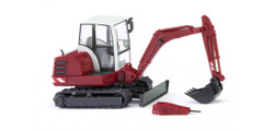 Wiking HR18 Mini Excavator Purple Red 65808 HO Gauge