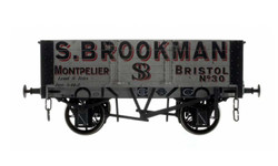 Dapol 5 Plank Wagon 9' Wheelbase S.Brookman 30 Weathered O Gauge DA7F-052-001W