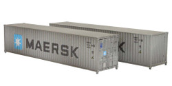 Dapol 40ft Container Set (2) Maersk MRKU Weathered 2F-028-113 N Gauge