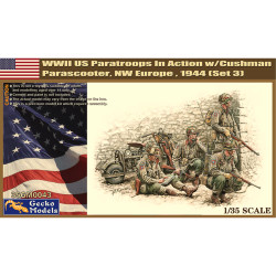 Gecko Models 35GM0043 WWII US Paratroopers NW Europe 1944 (Set 3) 1:35 Model Kit