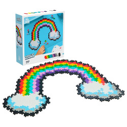 Plus-Plus Puzzle by Number - 500 pc Rainbow Building Block Puzzle Toy 3913
