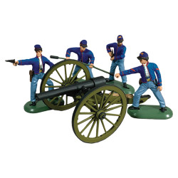 W Britain B52109 10 pound Parrott Cannon with 4 Union Artillery Crew 1:30