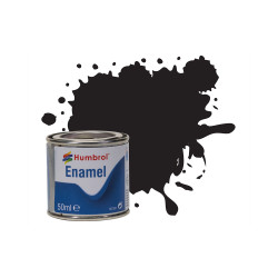 Humbrol 50ml Enamel Paint Tinlet - No 33 Matt Black Matt Model Kit Paint
