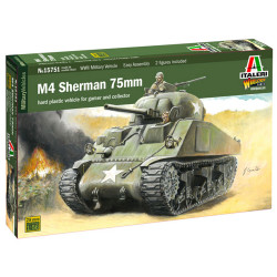 Italeri W15751 M4 Sherman 75mm 1:56 Plastic Model Kit