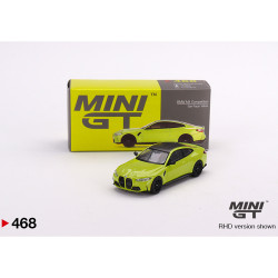 MiniGT BMW M4 Competition (G82) San Paulo Yellow 1:64 Diecast Model MGT00468-R