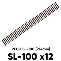 PECO SL-100 Flexible Track Wooden Sleeper 914mm Streamline OO/HO Track - 12 PACK