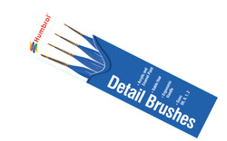 Humbrol AG4304 Brush Pack - Detail Ergonomic Handle 00, 0, 1, 2 Model Kit Tool