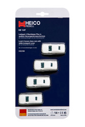 Heico HC2100 Rail Loads 4x Cars Under White Tarpaulin HO Gauge