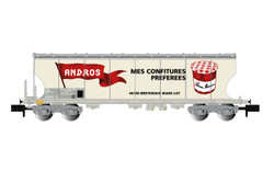 Arnold HN6622 SNCF, 4-axle cereal hopper wagon with rounded lateral sides "ANDROS", ep. IV N Gauge