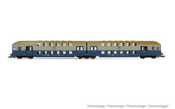 Arnold HN9522 DR, 2-unit double decker coach with control cabin, blue/light grey livery, ep. IV TT Gauge