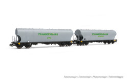 Arnold HN9735 SNCF, 2-unit pack cereal 4-axle hopper wagons "Transcereales", ep. V TT Gauge