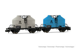Arnold HN6640 DR-Miet, 2-unit pack of 2-axle silo wagon Ucs, grey livery "VTG", ep. IV N Gauge