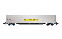 Arnold HN6638 CH-TWA, 4-axle sliding walls wagon Habbins "Transwaggon", silver/black livery, ep. VI N Gauge