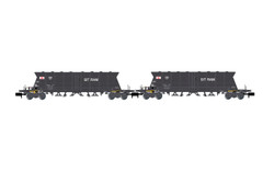 Arnold HN6616 SNCF, 2-unit pack 4-axle coal hopper wagons Faoos "S.G.W. / SITRAM", ep. IV N Gauge