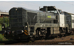 Arnold HN9059 RailAdventure, 4-axle diesel locomotive Vossloh DE 18, grey livery, ep. VI TT Gauge