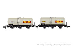 Arnold HN6609 SNCF, 2-unit pack of 3-axle tank wagons, "SHELL", ep. IV N Gauge