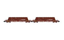 Arnold HN6617 RENFE, 2-unit pack 4-axle hopper wagons Faoos "TRANSFESA", brown livery, ep. IV-V N Gauge