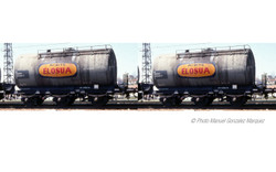 Arnold HN6613 RENFE, 2-unit pack of 3-axle tank wagons, Elosua livery, ep. IV N Gauge